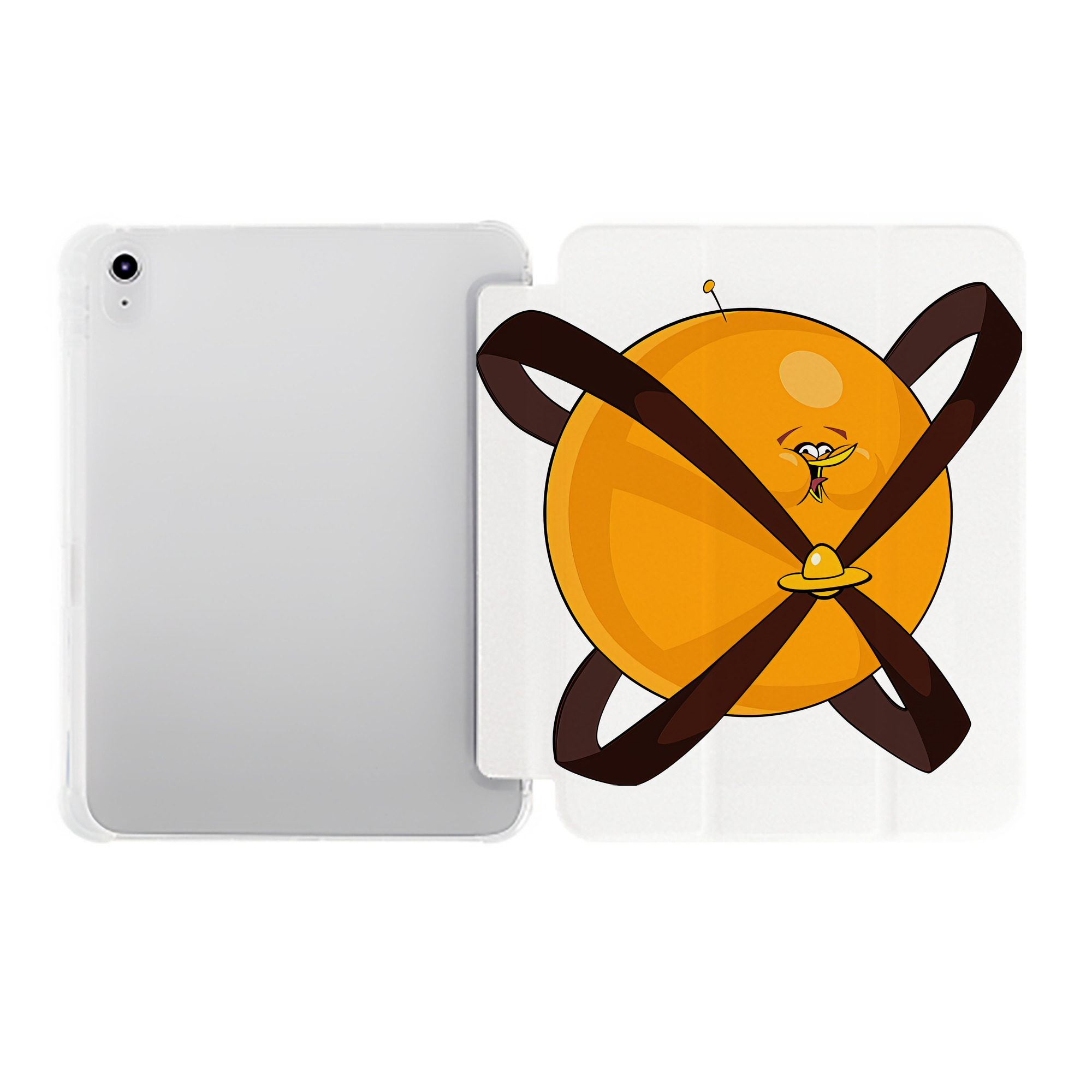（画像用） Angry Birds アングリーバード IPad ケース ペン収納付き 三つ折りスタンド PUレザー×シリコン 対応機種9.5/10.5/10.9インチ